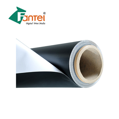 Lustroso alto preto impermeável da bandeira 340gsm 200D300D do PVC Blockout
